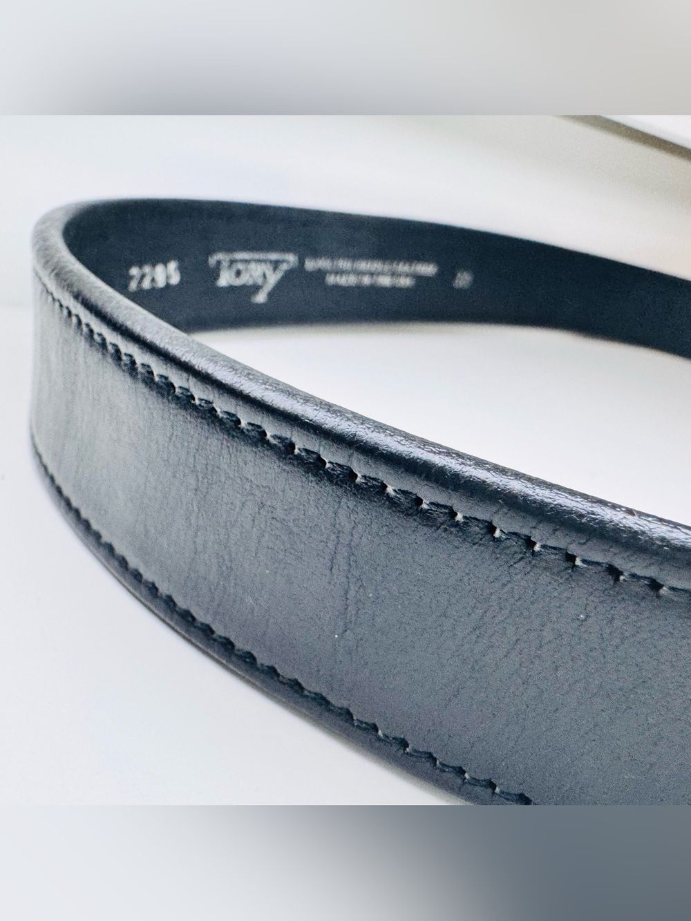 Tory Leather English Bridle Black Belt Size 30 • Made in USA • Hunter Classic - Picture 6 of 16